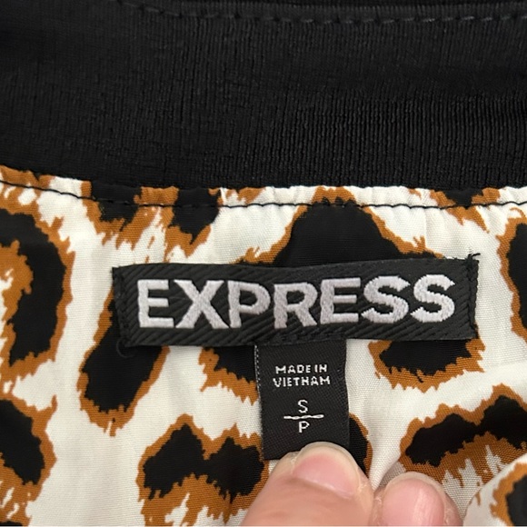 Express Leopard Print Bomber Jacket - Picture 2 of 5